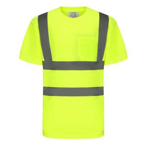 T-shirt de travail réfléchissant personnalisé pour l'ingénierie de la construction, fluorescent, haute visibilité, t-shirt réfléchissant d'extérieur, manches courtes - Product Image 6