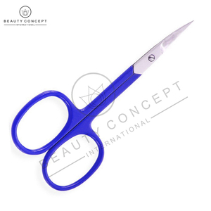 Poignée de couleur bleue en acier inoxydable manucure pédicure produit ciseaux à cuticules par concept de beauté outils à ongles durables à faible quantité minimale de commande - Product Image 2