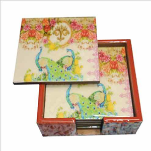 Posavasos de té de madera atemporales con texturas naturales, tonos tierra y bordes redondeados ahora en stock para distribución al por mayor - Product Image 2