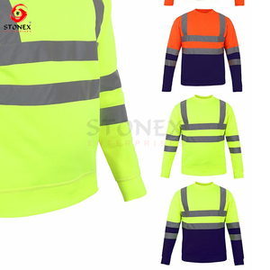 Haute qualité hommes Hi Vis sweat visibilité réfléchissante travail sécurité polaire pull sur mesure vêtements de travail uniformes - Product Image 6