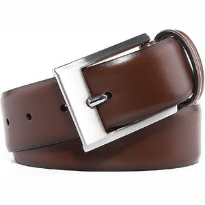 Premium Men's Leather Belts Custom Logo Solid Color High Quality Cow Hide Alloy Buckle Low MOQ Fashion Stylish 3.5cm Width - Product Image 1