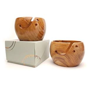 Porte-fil en bois artisanal Bol à tricoter en bambou de meilleure qualité pour le stockage du fil et le bol organisateur - Product Image 4