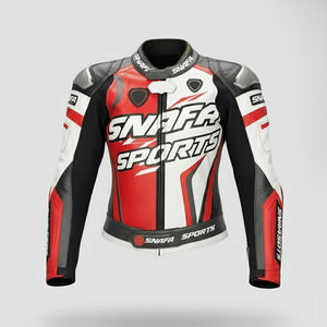 Chaqueta de Motociclista de Cuero Genuino para Hombre, Transpirable, Protectora, Ropa Deportiva para Exteriores, Chaquetas de Motocicleta al por Mayor - Product Image 1