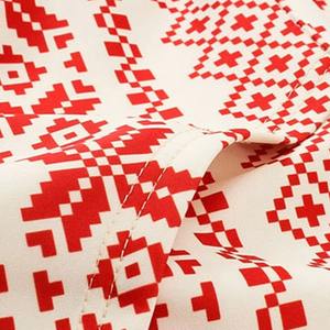 Sweat-shirt d'hiver en polaire chaud à motif de renne et d'arbre de Noël imprimé sur mesure Rouge Blanc Unisexe Fête de Noël Tricoté - Product Image 5