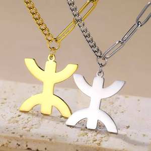 Colgante de Moissanita con Símbolo Berber Africano, Letra Amazigh Yaz, Collar Étnico, Amuleto Tribal, Plata de Ley 925, Joyería Religiosa - Product Image 1