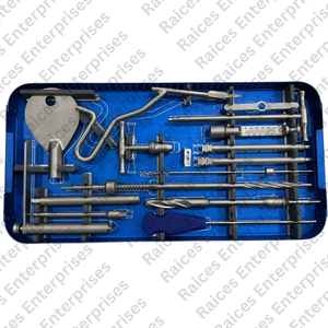 Kit Quirúrgico Ortopédico Manual para Clavo Femoral Proximal (PFNA) con Instrumentos, Cuchillas, Tornillos, Gancho de Extracción Cutánea y Placa Ósea - Product Image 3