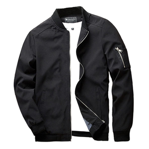 . Blouson aviateur pour homme, tissu léger et respirant, fermeture à glissière sur le devant, parfait pour la marche, la randonnée, la gym et les tenues décontractées quotidiennes - Product Image 1