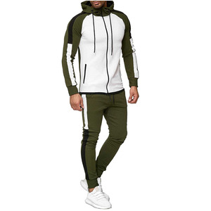 Diseño único de alta calidad 95% poliéster 5% Spandex ropa deportiva elástica de cuatro vías chándales para hombres con dos bolsillos sólidos - Product Image 1
