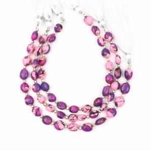 Perles de turquoise Mohave rose, perles de turquoise lisses, pierres précieuses pour la fabrication de bijoux, prix de gros en provenance d'Inde, 8 pouces - Product Image 5