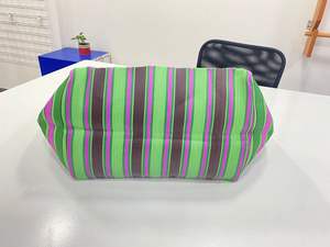 Venta al por mayor de bolsas de nylon reciclado PP tejido a rayas telar manual reutilizable ecológico Kapadavala logotipo personalizado uso promocional - Product Image 4