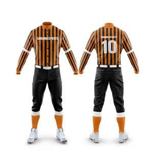 Uniforme de Béisbol Clásico con Rayas Finas y Marca del Equipo, Conjunto de Camiseta de Béisbol de Manga Corta, Opciones de Color Personalizadas - Product Image 6