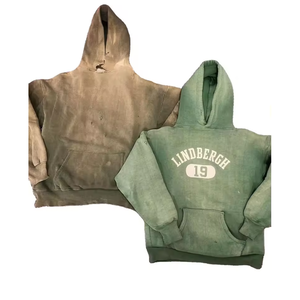 Sweat à capuche vintage personnalisé délavé à l'acide pour homme, coupe oversize à épaules tombantes, marron délavé, Trackstar, marque privée OEM - Product Image 3
