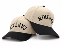 Casquettes de baseball G5 à 6 panneaux, bicolores, en sergé de coton, avec lettres brodées, visière incurvée, boucle métallique réglable, style streetwear, unisexe