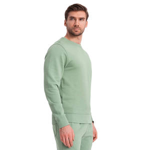 Ensemble 2 pièces décontracté pour homme : Sweat-shirt et pantalon de jogging en coton respirant, broderie personnalisée, col rond, pour le sport et le fitness - Product Image 4