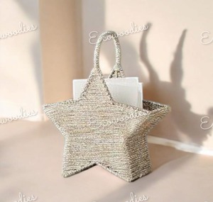 ตะกร้าหวายทรงดาวธรรมชาติน่ารักสไตล์โมเดิร์นพร้อมหูหิ้วที่ใส่หนังสือพิมพ์ตกแต่งด้วยไม้ไผ่ - Product Image 2