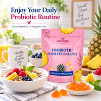 Gummies Probiotiques Marque Blanche pour Femmes Équilibre Intime Bacillus Coagulans Saveur Ananas Bien-être Digestif OEM ODM