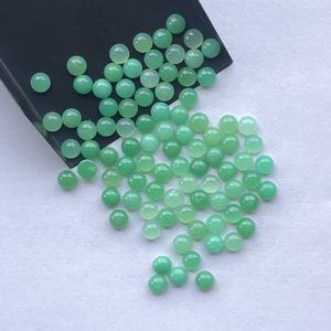 6mm 8mm 10mm crisoprasa verde Natural suave redondo calibrado cabujones piedras preciosas sueltas piedras semipreciosas joyería DIY Alibaba - Product Image 1