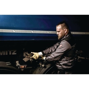 Safety <b>Gloves</b> NITRAS 03405 Size 8 White/Yellow PES EN 388 PPE II Pack of 12 - Product Image 3