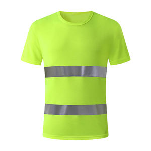 Personnaliser Logo Respirant Haute Visibilité Bandes Réfléchissantes Vêtements de Sécurité Hi Viz Manches Courtes Patchwork Séchage Rapide T-Shirt Pour Hommes - Product Image 2