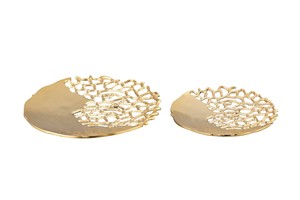 Premium Modern Flower Design Handle Aluminum Metal Fancy Serving Tray Top Selling Handmade Platter Classic Stylish Tray - Product Image 4