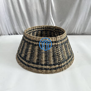 Collar de árbol de ratán Natural hecho a mano de alta calidad al por mayor faldas de árbol de Navidad jacinto de agua collar de árbol de Navidad - Product Image 3