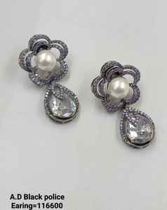 ต่างหูเพชรสไตล์คลาสสิกแบบอเมริกันดั้งเดิมและทันสมัยชุบเงินสำหรับต่างหูของขวัญวันเกิดและคริสต์มาส - Product Image 4