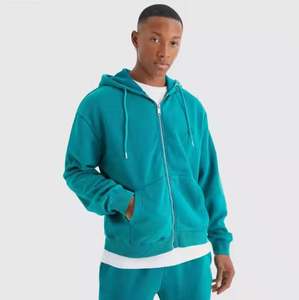 Haute qualité lavage à l'acide hommes sweat à capuche zippé surdimensionné fermeture éclair sweat à capuche lavé personnalisé unisexe nous poids lourd thermique sweats à capuche zippés - Product Image 5