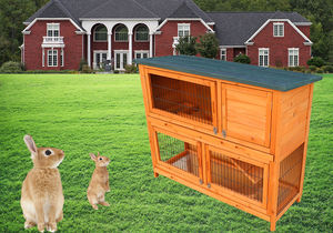 Fournitures pour animaux de compagnie en gros d'usine Cages d'élevage de lapins en bois pour l'extérieur - Product Image 6