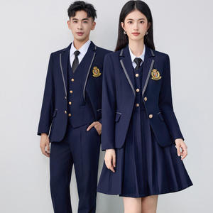 School Uniform Girls Wholesale <b>Set</b> Shirt Skirt <b>Blazer</b> Comfortable Durable Cotton Blend School Wear Manufacturer - Product Image 5