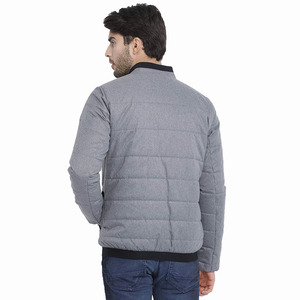 Chaquetas de invierno acolchadas a la moda para adultos, chaquetas de cuello levantado impermeables de nailon 100%, Color gris - Product Image 2