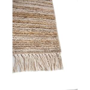 พรมขนสัตว์ถักมือสีเบจน้ำตาล รุ่น Re-1455 พรมอัฟกันสำหรับห้องนั่งเล่น ลายปะติดปะต่อ รูปทรงสี่เหลี่ยมผืนผ้า เหมาะสำหรับห้องโถงวัยรุ่น - Product Image 4