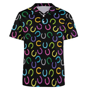 Impresión completa Venta al por mayor Hombres Impresión LOGO Slim Fit Polos Algodón de alta calidad Bordado personalizado Logo Hombres Polos - Product Image 4