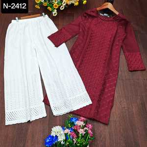 Nuevo diseño Kurtis para mujer bordado indio manga larga Casual elegante moda Kurti Salwar Kameez con aspecto tradicional - Product Image 3