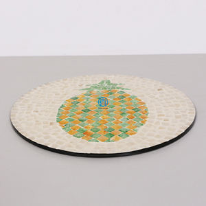 High Quality Handmade MOP <b>Placemat</b> <b>Round</b> Pineapple Mosaic Design Mother of Pearl Decorative Table Mat from Vietnam - Product Image 4