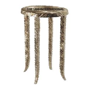 Table d'appoint en métal avec motif de bois de cerf, meubles de salon, tables d'appoint élégantes, meilleure qualité, métal, caractéristique durable - Product Image 4