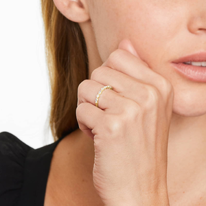 925 <b>Silver</b> Minimalist Band Elegant <b>Stacking</b> <b>Ring</b> Cut Moissanite Diamonds Women's Engagement Gift for Party Fine <b>Rings</b> - Product Image 1