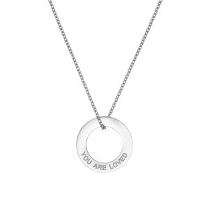 Collane di gioielli di moda argento in acciaio inossidabile <span class=keywords><strong>collana</strong></span> con ciondolo cerchio personalizzata per scrivere I Am The Storm <span class=keywords><strong>collana</strong></span> di donne all'ingrosso - Product Image 6