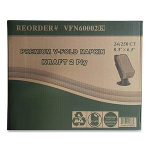 GEN Premium Interfold Pop-Up Dispenser Napkin 6.5 X 5 Brown Disposable Colored 6000/Carton - Product Image 4