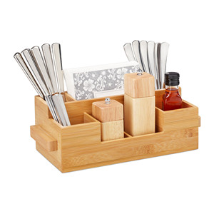 Meilleure vente étagère à épices multifonctionnelle en bois d'acacia à 7 compartiments ensemble de table organisateur de stockage de cuisine efficace nouveau - Product Image 4