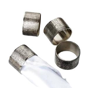 Rond de serviette classique décoratif décoration de mariage vaisselle accessoire de serviette en tissu à prix attractif fabriqué avec acier inoxydable - Product Image 1