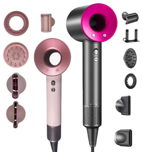 Sèche-cheveux ionique 5-en-1 avec accessoires magnétiques, moteur numérique haute vitesse, contrôle intelligent de la chaleur, multi-styler, rose/gris - Product Image 1