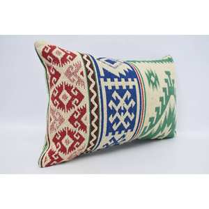 Cojín con estampado geométrico tradicional, almohada de lana crema de 16x24 pulgadas, almohada decorativa tejida para sofá para uso doméstico - Product Image 3