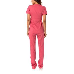 Ensemble d'uniformes d'infirmière personnalisables pour femmes, col en V, en coton tricoté, comprenant un haut et un pantalon de jogging, tenues médicales personnalisables 2026 - Product Image 4