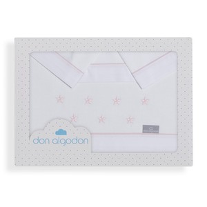 Ensemble de literie 3 pièces pour poussette modèle ENZO 100% coton motif uni technique tissé - Product Image 1