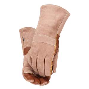 Gants de travail en cuir de vache résistants à la chaleur tendance, résistance à la chaleur raisonnable, sécurité, résistance à la chaleur, bleu personnalisé, double renfort - Product Image 4