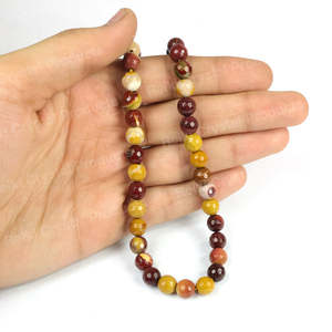 Chakralume - Cuentas Sueltas Facetadas de Jaspe Mookaite Natural de 6 mm, Multicolores, Pulimentadas, para la Fabricación de Joyas, Venta al por Mayor en Rajasthan - Product Image 3