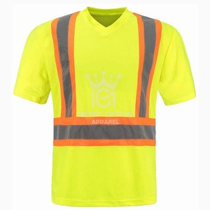 Factory Wholesale Price Short Sleeve 100% Cotton <b>working</b> T <b>Shirt</b> High Visibility Security Work Wear T <b>Shirt</b> for <b>Men</b> 2025 - Product Image 3