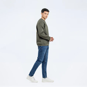 เสื้อสเวตเตอร์คอตตอนแบบไม่มีลายสำหรับผู้ชายเสื้อสเวตเชิ้ตคอกลมผ้าฝ้าย100% 200ว่างแนวสตรีทแวร์ซักได้กำหนดโลโก้เอง - Product Image 4