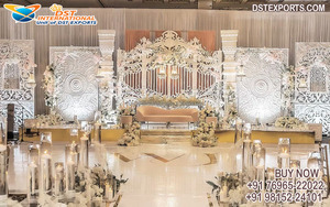 Escenario de boda de ensueño, escenario de princesa, decoración de escenario blanca de boda impresionante - Product Image 2