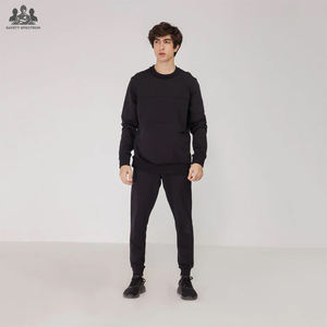 Ensemble de survêtement sportif décontracté pour homme, hiver |   Ensemble d'entraînement deux pièces |   Coupe classique |   Motif uni |   Écologique |   Fournisseur OEM - Product Image 6